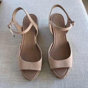 Stuart Weitzman Nude Espadrille Wedge